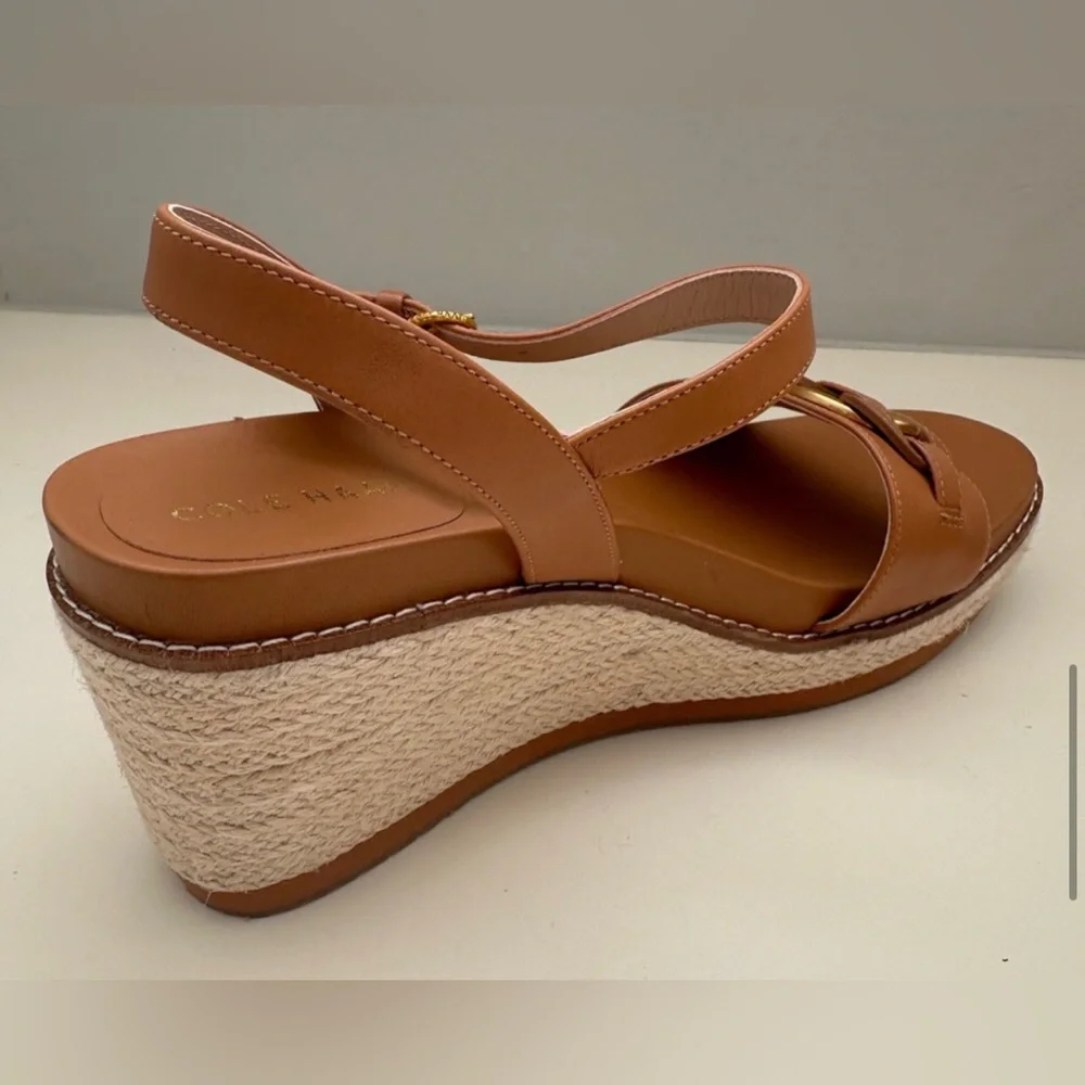 Cole Haan Cloudfeel Espadrille Link Wedge Sandal - Pecan 💞 - Picture 8 of 13